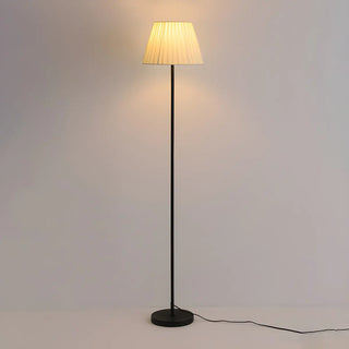 Classic White Pleated Shade Metal LED Floor Lamp Zawala Image - 11