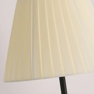 Classic White Pleated Shade Metal LED Floor Lamp Zawala Image - 13