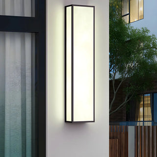 Contemporary Vertical Metal Resin External Wall Light Zawala Image - 1
