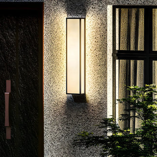 Contemporary Vertical Metal Resin External Wall Light Zawala Image - 10