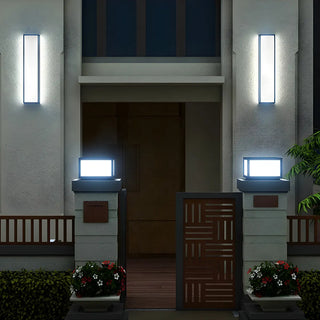 Contemporary Vertical Metal Resin External Wall Light Zawala Image - 11