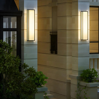 Contemporary Vertical Metal Resin External Wall Light Zawala Image - 12