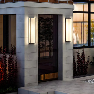 Contemporary Vertical Metal Resin External Wall Light Zawala Image - 14