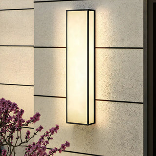 Contemporary Vertical Metal Resin External Wall Light Zawala Image - 2