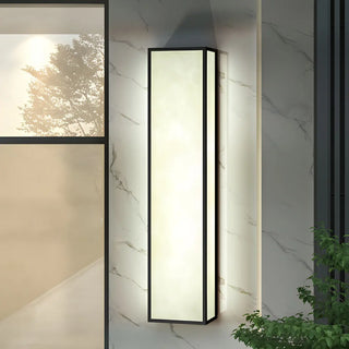 Contemporary Vertical Metal Resin External Wall Light Zawala Image - 4