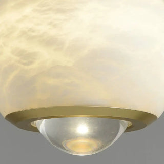 ZOWALA - Contemporary Globe Marble Bedroom White Pendant Light Image - 7