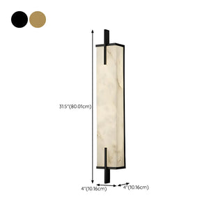 ZOWALA - Contemporary Vertical Stone Rectangle Wall Sconce Image - 19