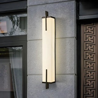 ZOWALA - Contemporary Vertical Stone Rectangle Wall Sconce Image - 4