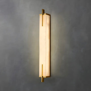 ZOWALA - Contemporary Vertical Stone Rectangle Wall Sconce Image - 5
