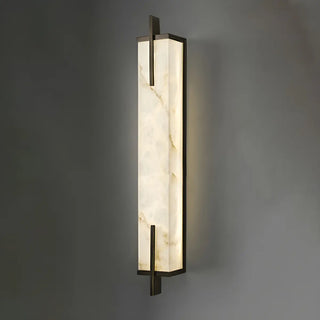 ZOWALA - Contemporary Vertical Stone Rectangle Wall Sconce Image - 8