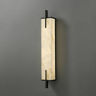 ZOWALA - Contemporary Vertical Stone Rectangle Wall Sconce Image - 9