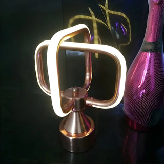Stylish Golden Geometric Cone Base Metal Table Lamp Image - 4
