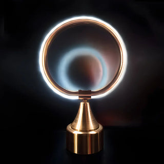 Stylish Golden Geometric Cone Base Metal Table Lamp Image - 5