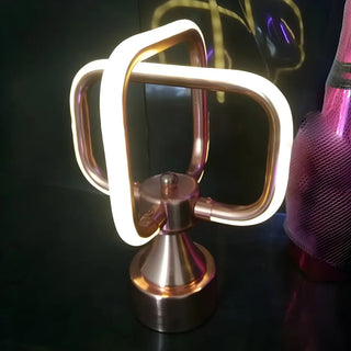 Stylish Golden Geometric Cone Base Metal Table Lamp Image - 8