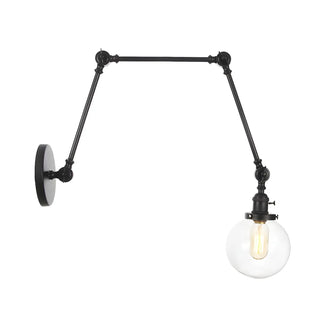 ZOWALA - Contemporary Swing Arm Ball Adjustable Glass Wall Sconce Image - 14
