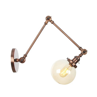 ZOWALA - Contemporary Swing Arm Ball Adjustable Glass Wall Sconce Image - 17