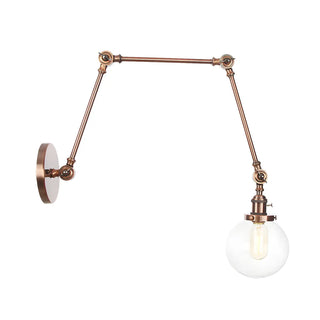 ZOWALA - Contemporary Swing Arm Ball Adjustable Glass Wall Sconce Image - 24