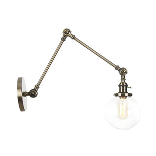 ZOWALA - Contemporary Swing Arm Ball Adjustable Glass Wall Sconce Image - 30