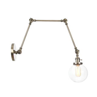 ZOWALA - Contemporary Swing Arm Ball Adjustable Glass Wall Sconce Image - 36