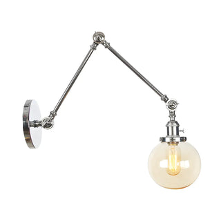 ZOWALA - Contemporary Swing Arm Ball Adjustable Glass Wall Sconce Image - 39