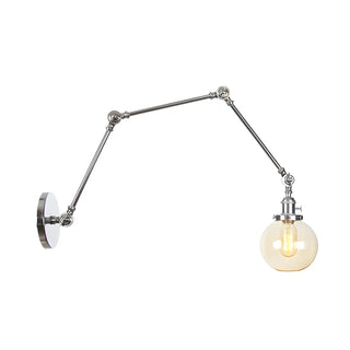 ZOWALA - Contemporary Swing Arm Ball Adjustable Glass Wall Sconce Image - 45