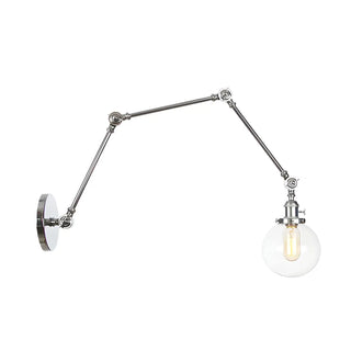 ZOWALA - Contemporary Swing Arm Ball Adjustable Glass Wall Sconce Image - 48