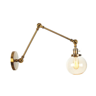 ZOWALA - Contemporary Swing Arm Ball Adjustable Glass Wall Sconce Image - 51