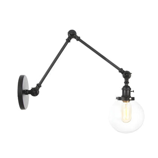 ZOWALA - Contemporary Swing Arm Ball Adjustable Glass Wall Sconce Image - 8