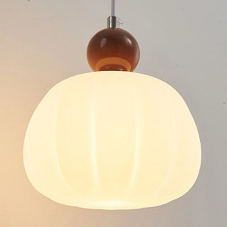 Bedroom Cream Yellow Pumpkin Pendant Wall Sconce Zawala Image - 10