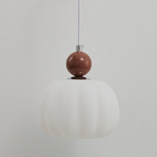 Bedroom Cream Yellow Pumpkin Pendant Wall Sconce Zawala Image - 12