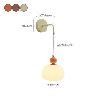 Bedroom Cream Yellow Pumpkin Pendant Wall Sconce Zawala #size