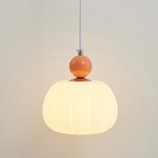 Bedroom Cream Yellow Pumpkin Pendant Wall Sconce Zawala Image - 7