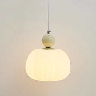 Bedroom Cream Yellow Pumpkin Pendant Wall Sconce Zawala Image - 9