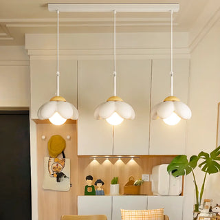 ZOWALA - Playful 3-Light Pink Flower Island Pendant Light Image - 1
