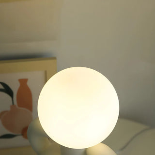 Creative White Bigfoot Moon Modern Resin Table Lamp Zawala Image - 11