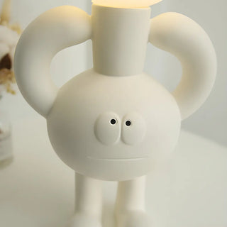 Creative White Bigfoot Moon Modern Resin Table Lamp Zawala Image - 12