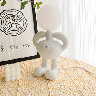 Creative White Bigfoot Moon Modern Resin Table Lamp Zawala Image - 9