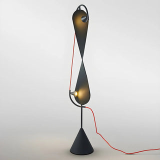 Creative Black Hourglass Metal LED Floor Lamp Zawala Image - 10
