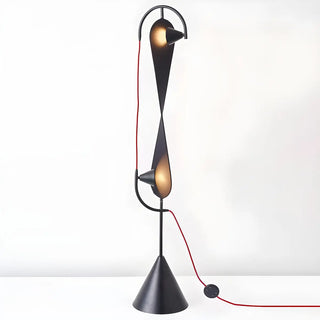Creative Black Hourglass Metal LED Floor Lamp Zawala Image - 11
