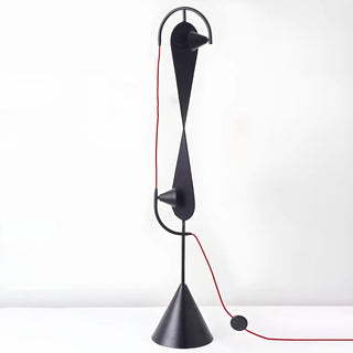 Creative Black Hourglass Metal LED Floor Lamp Zawala Image - 12