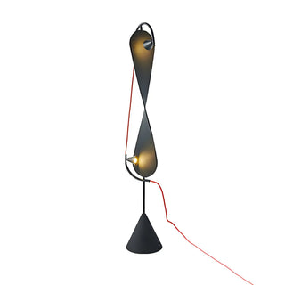 Creative Black Hourglass Metal LED Floor Lamp Zawala Image - 16