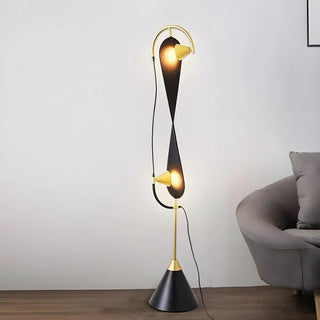 Creative Black Hourglass Metal LED Floor Lamp Zawala Image - 4