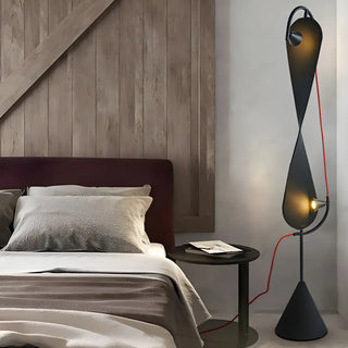 Creative Black Hourglass Metal LED Floor Lamp Zawala Image - 8