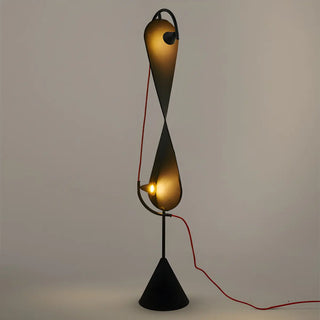 Creative Black Hourglass Metal LED Floor Lamp Zawala Image - 9