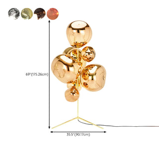 ZOWALA - Creative Gold Cluster Melt Floor Lamp #size