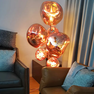 ZOWALA - Creative Gold Cluster Melt Floor Lamp Image - 2