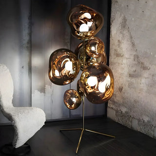 ZOWALA - Creative Gold Cluster Melt Floor Lamp Image - 3