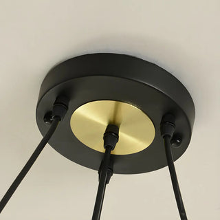 ZOWALA - Creative Globe Glass Dining Room Black Gold Chandelier Image - 14