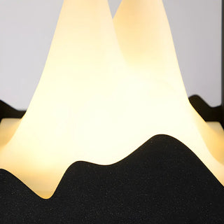 Creative Black Cube Frame Hill Decor Metal Outdoor Lamp Zawala Image - 9