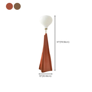 Modern Large Glass Globe Brown Resin LED Floor Lamp Zawala #size